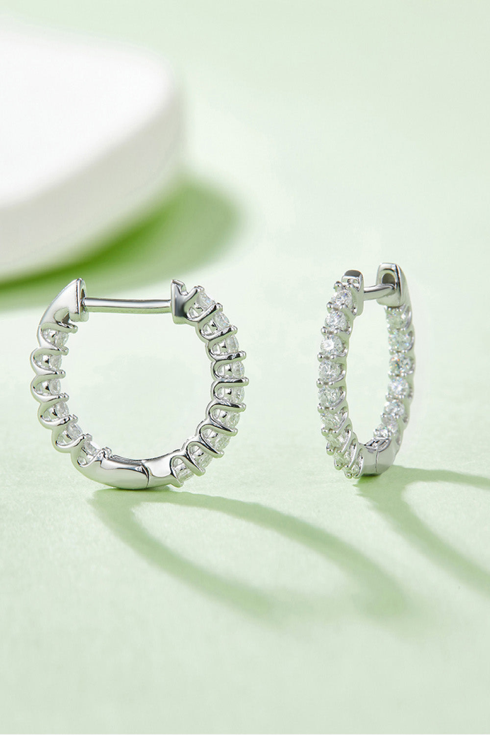 Moissanite 925 Sterling Silver Earrings - Available in Silver, Gold, and Rose Gold