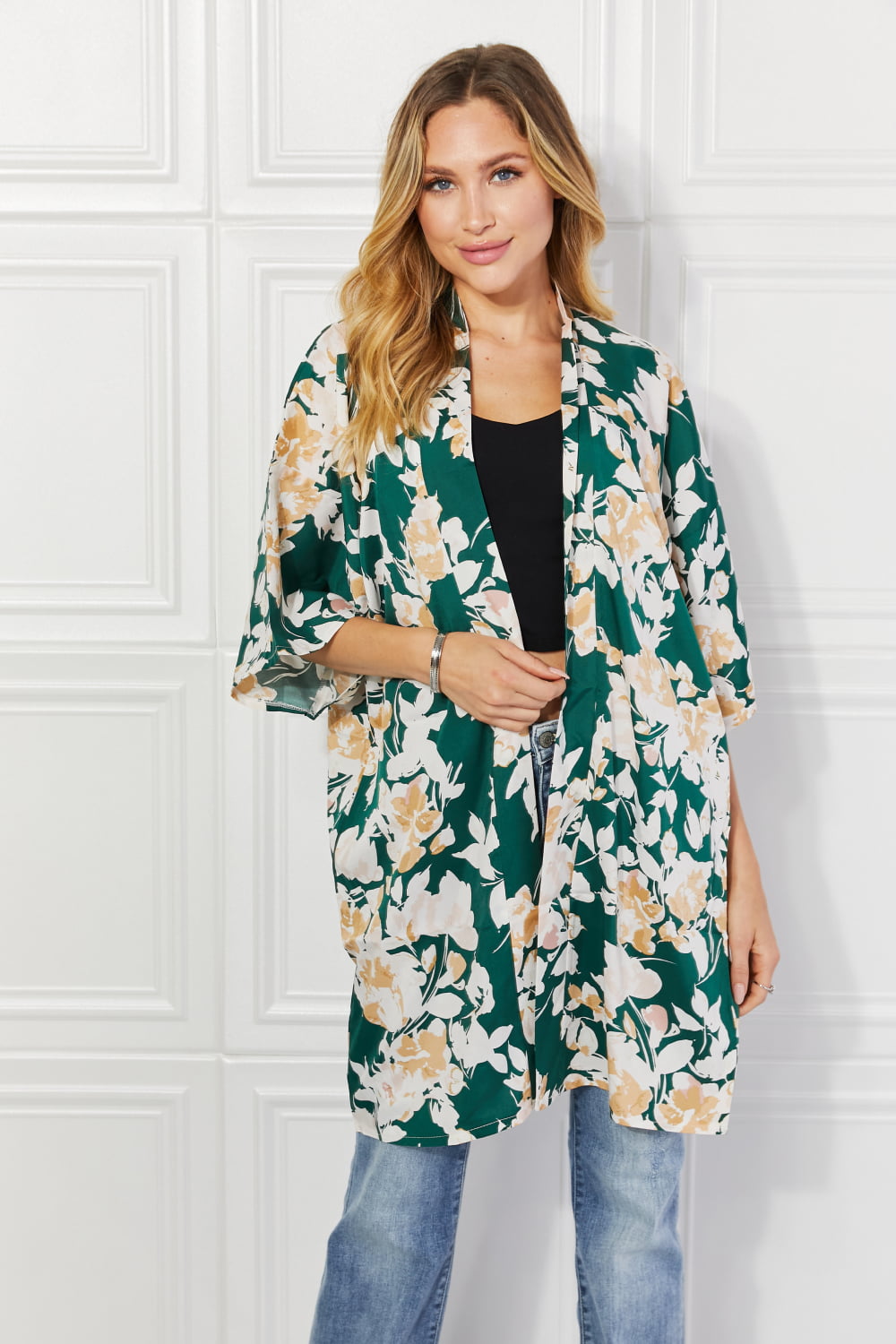 Uylee's Boutique 緑の花柄着物を育てる時間