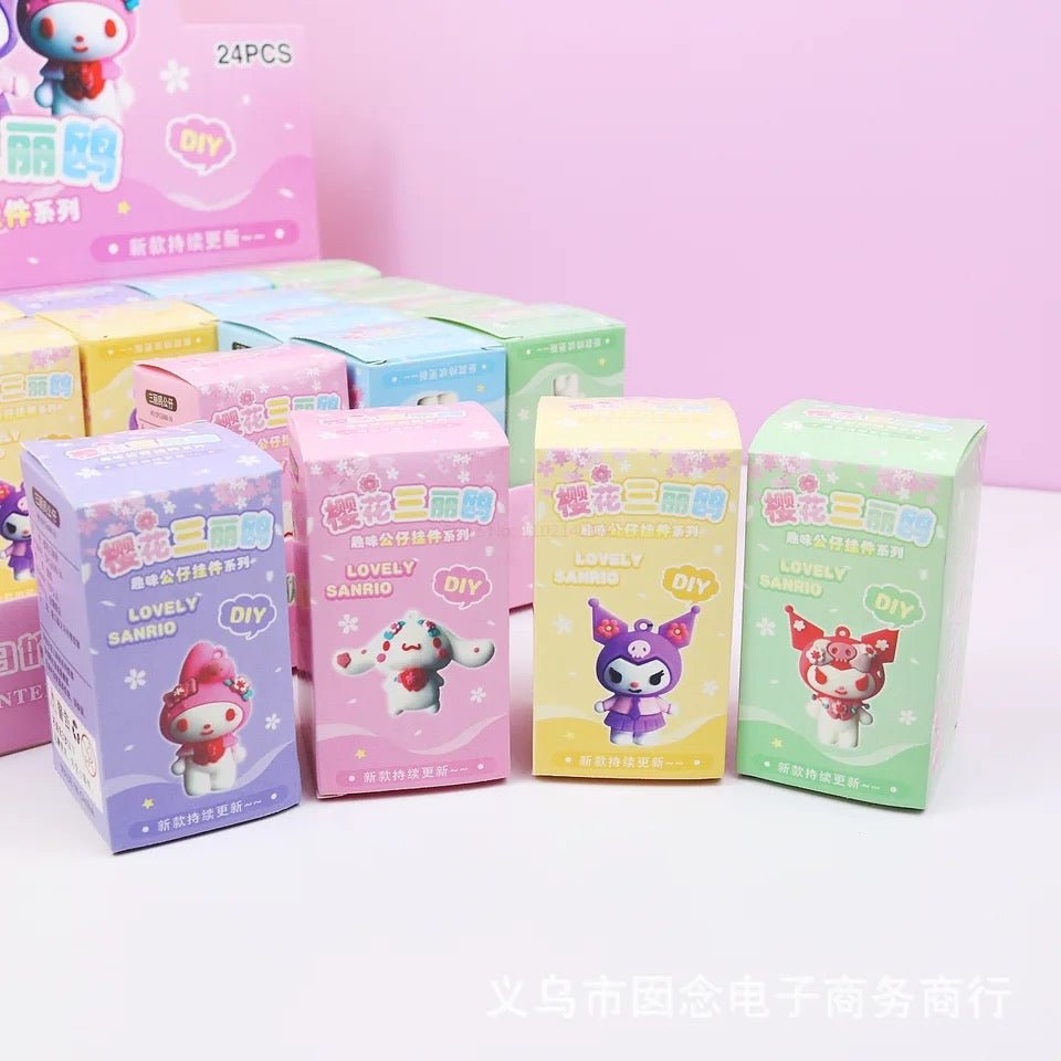 Adorable Random Surprise Kawaii Sanrio Pendant Keychain Holder, Hello Kitty and Friends, Kuromi, My Melody - Uylee's Boutique