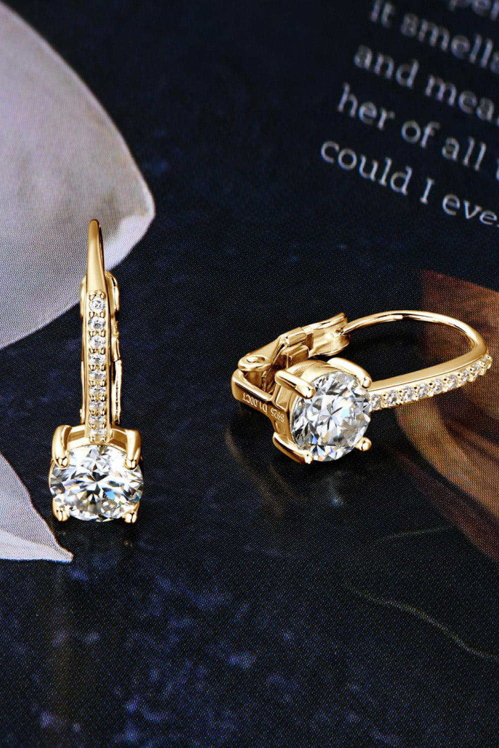 Uylees Boutique 2 Carat Moissanite 925 Sterling Silver Earrings