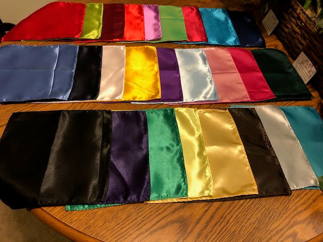 Men's Satin Pocket Squares - Various Colors Available