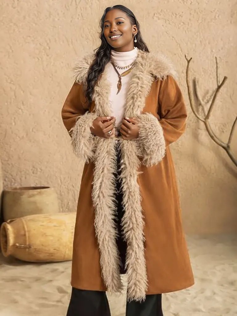 Plus Size Open Front Long Sleeve Coat