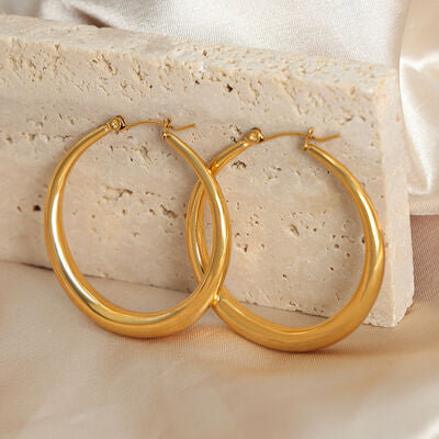18K Gold-Plated Hoop Earrings - Makes a Great Gift!