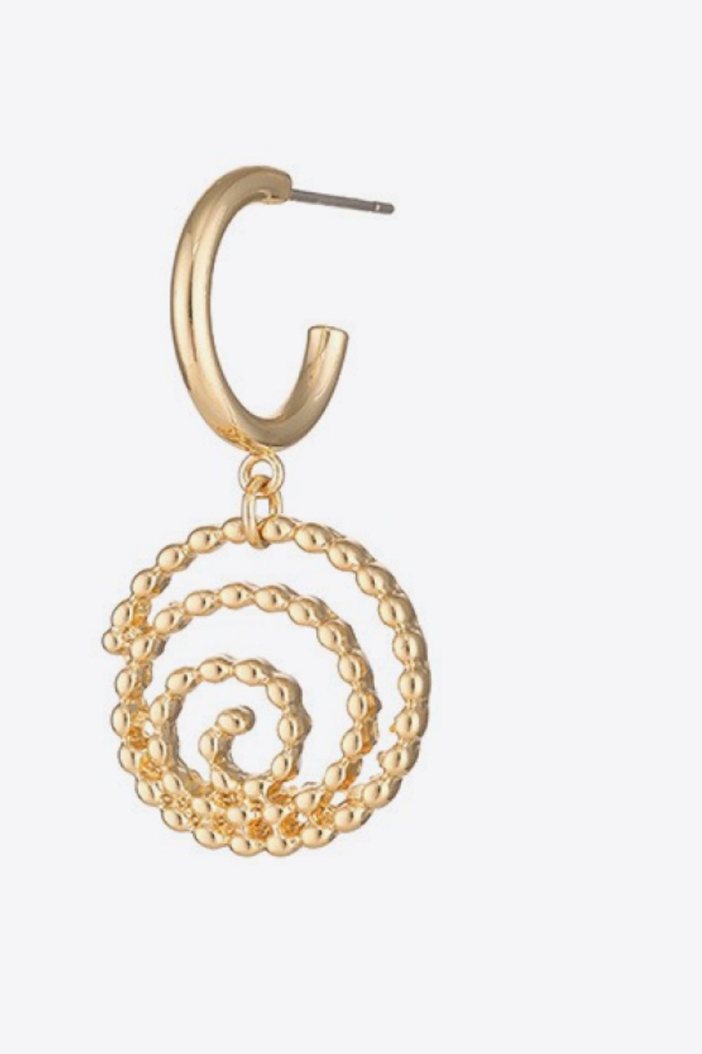 Uylee's Boutique 18K ゴールドメッキ合金スパイラル イヤリング