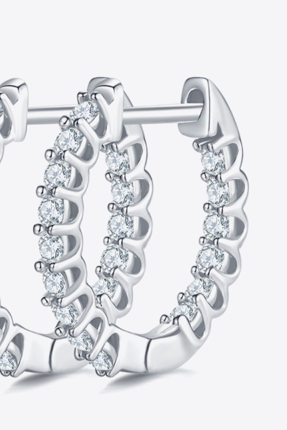 Moissanite 925 Sterling Silver Earrings - Available in Silver, Gold, and Rose Gold