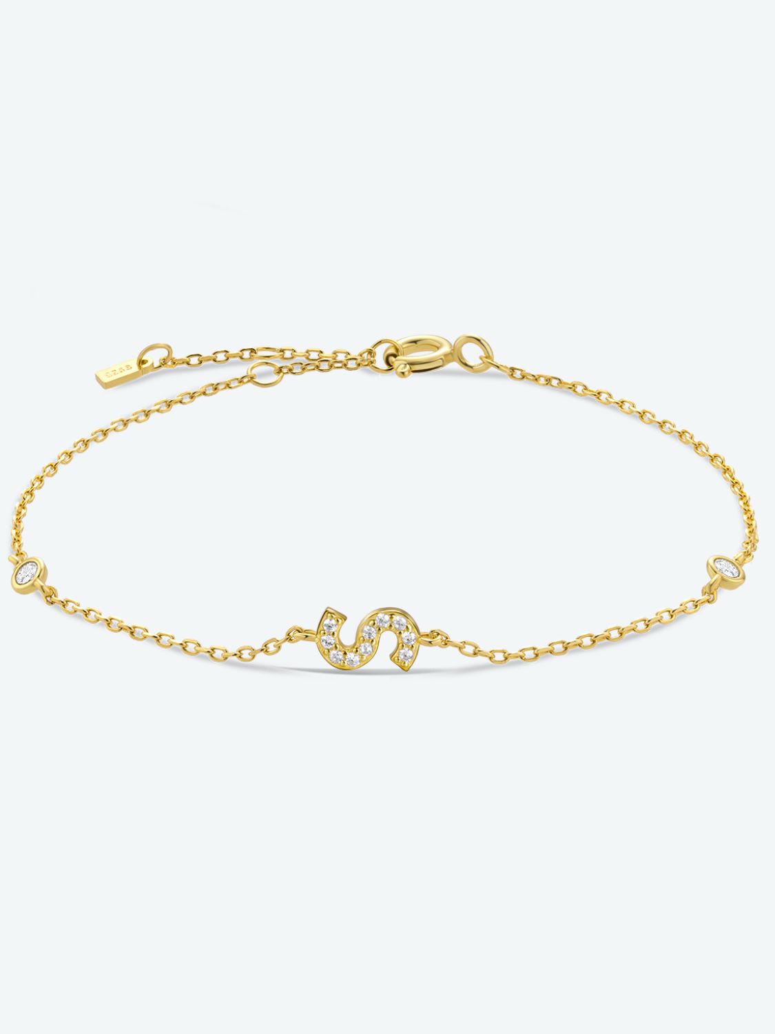 Uylees Boutique Q To U Zircon 925 Sterling Silver Bracelet