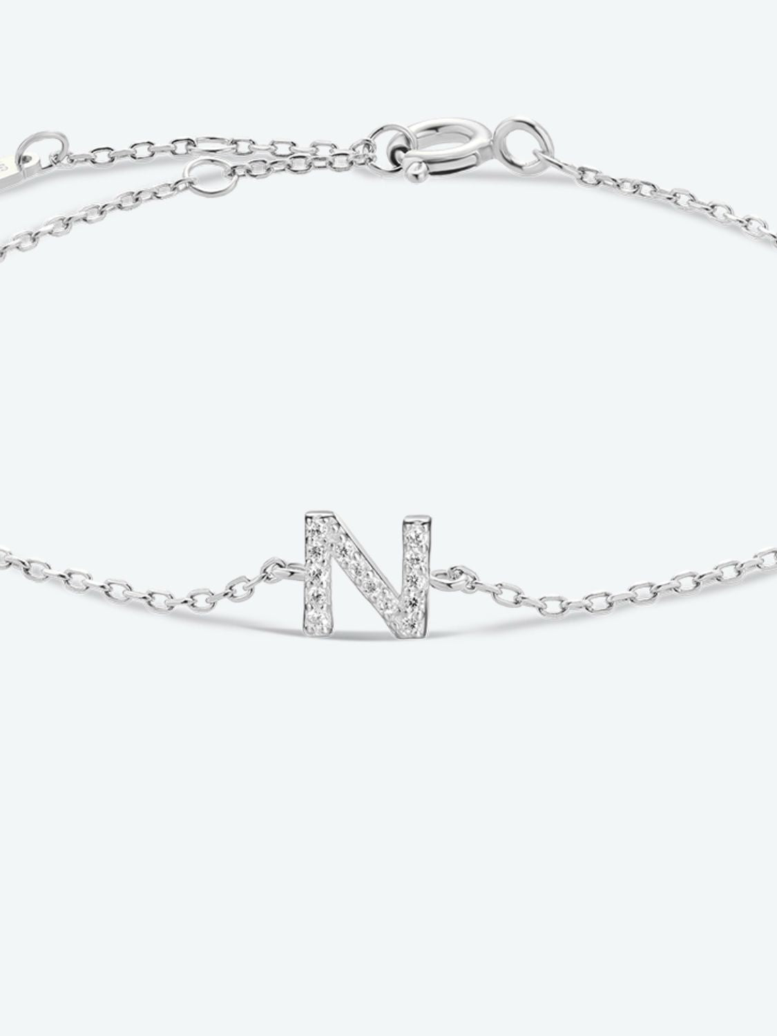 Uylees Boutique L To P Zircon 925 Sterling Silver Bracelet