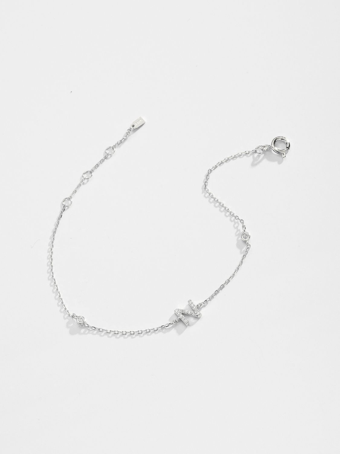 Uylees Boutique L To P Zircon 925 Sterling Silver Bracelet
