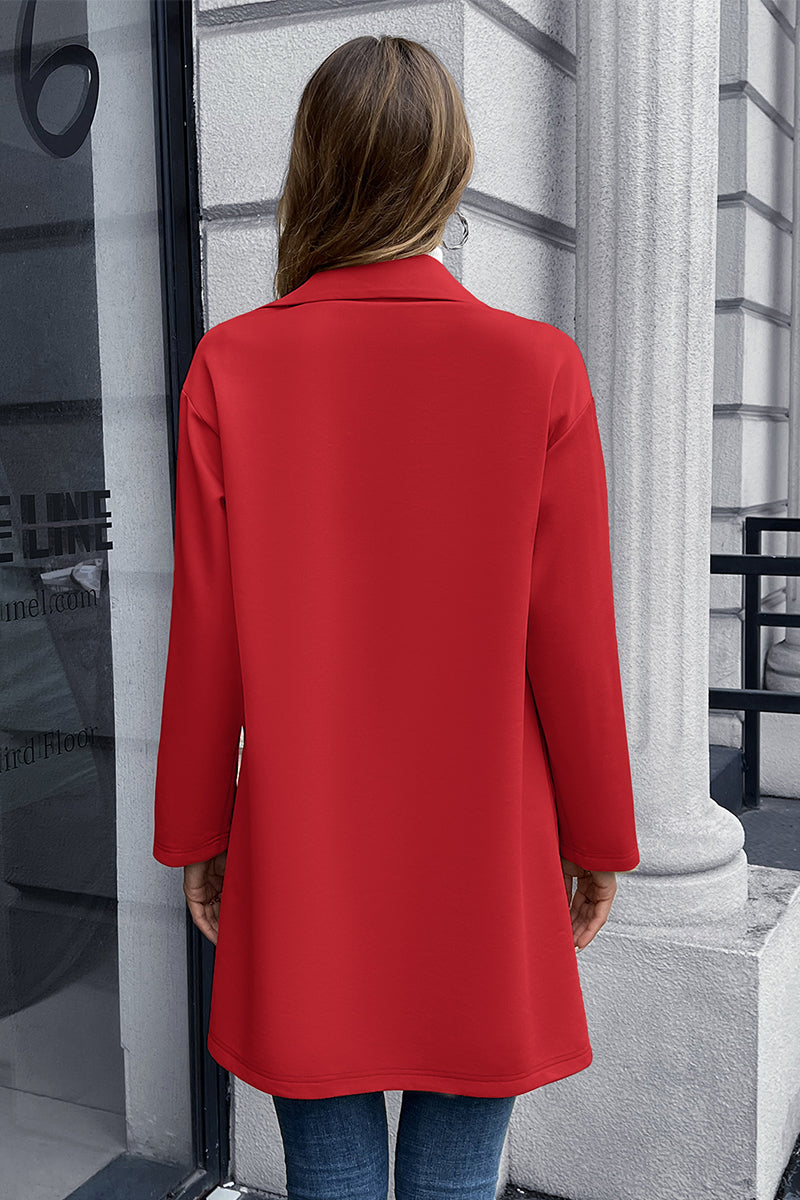 Lapel Collar Long Sleeve Blazer - Three Color Choices