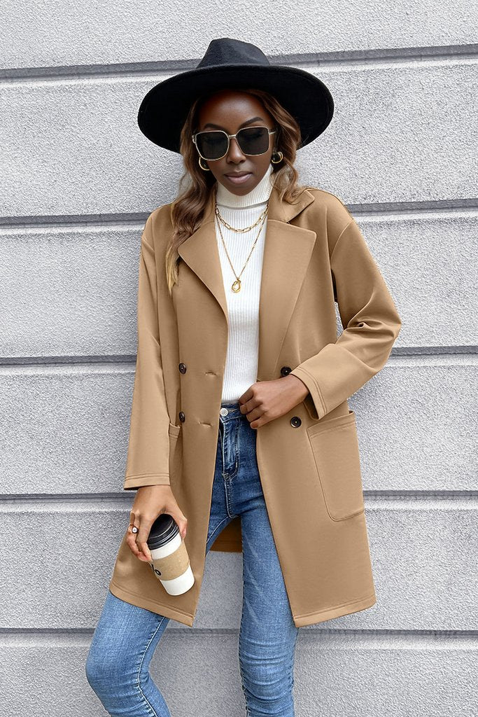 Lapel Collar Long Sleeve Blazer - Three Color Choices