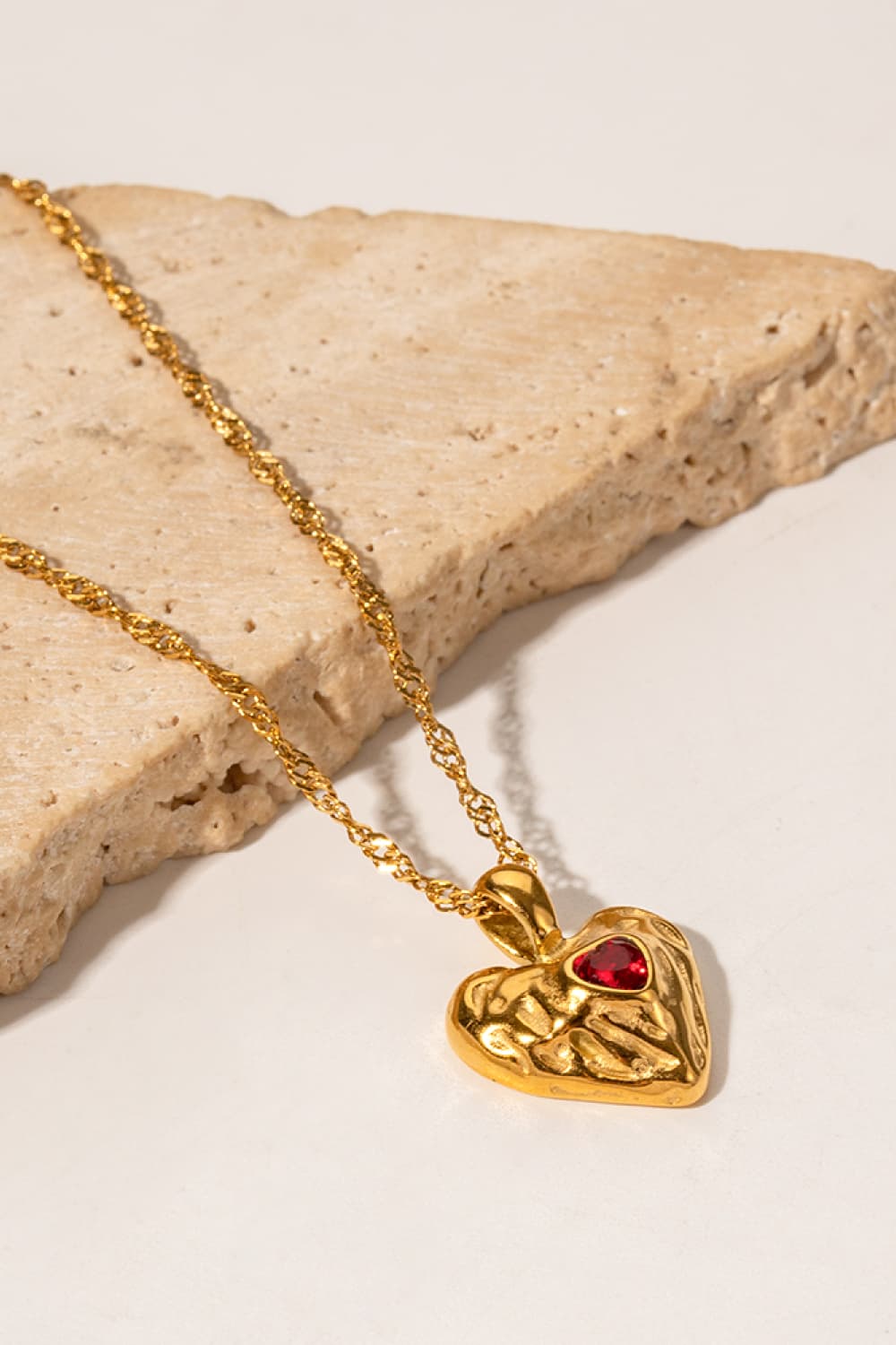 Uylees Boutique Heart Pendant Stainless Steel Necklace