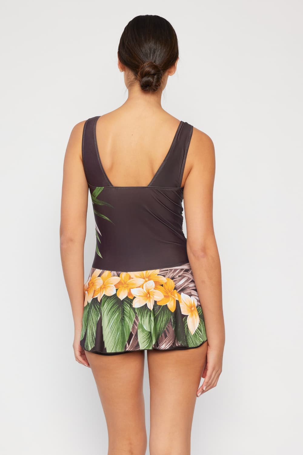 Marina West Swim Full Size Clear Waters Swim Dress in Aloha Brown (Mommy and Me Set)