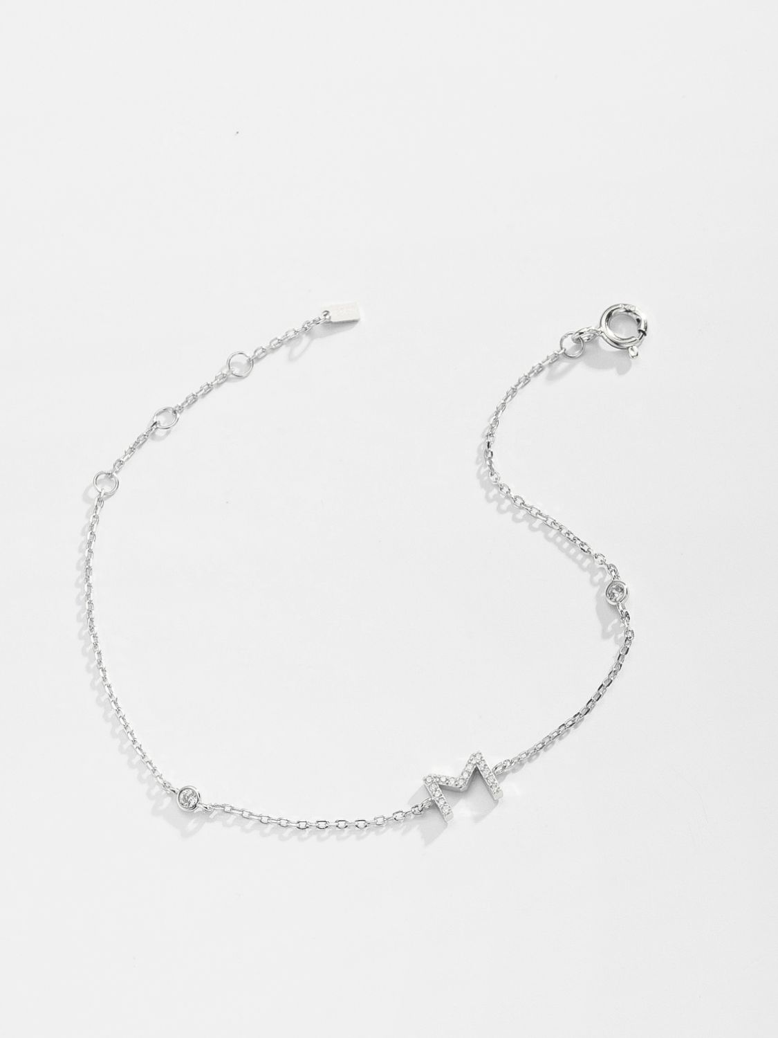 Uylees Boutique L To P Zircon 925 Sterling Silver Bracelet