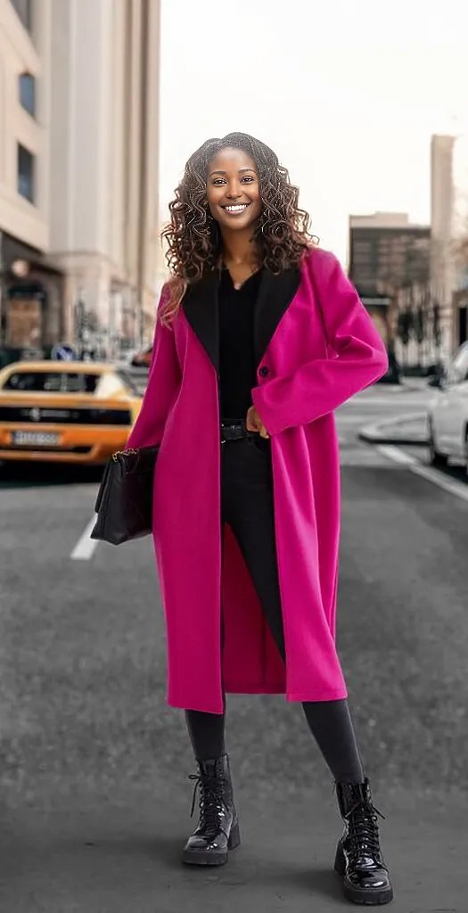 Collared Neck Buttoned Longline Coat