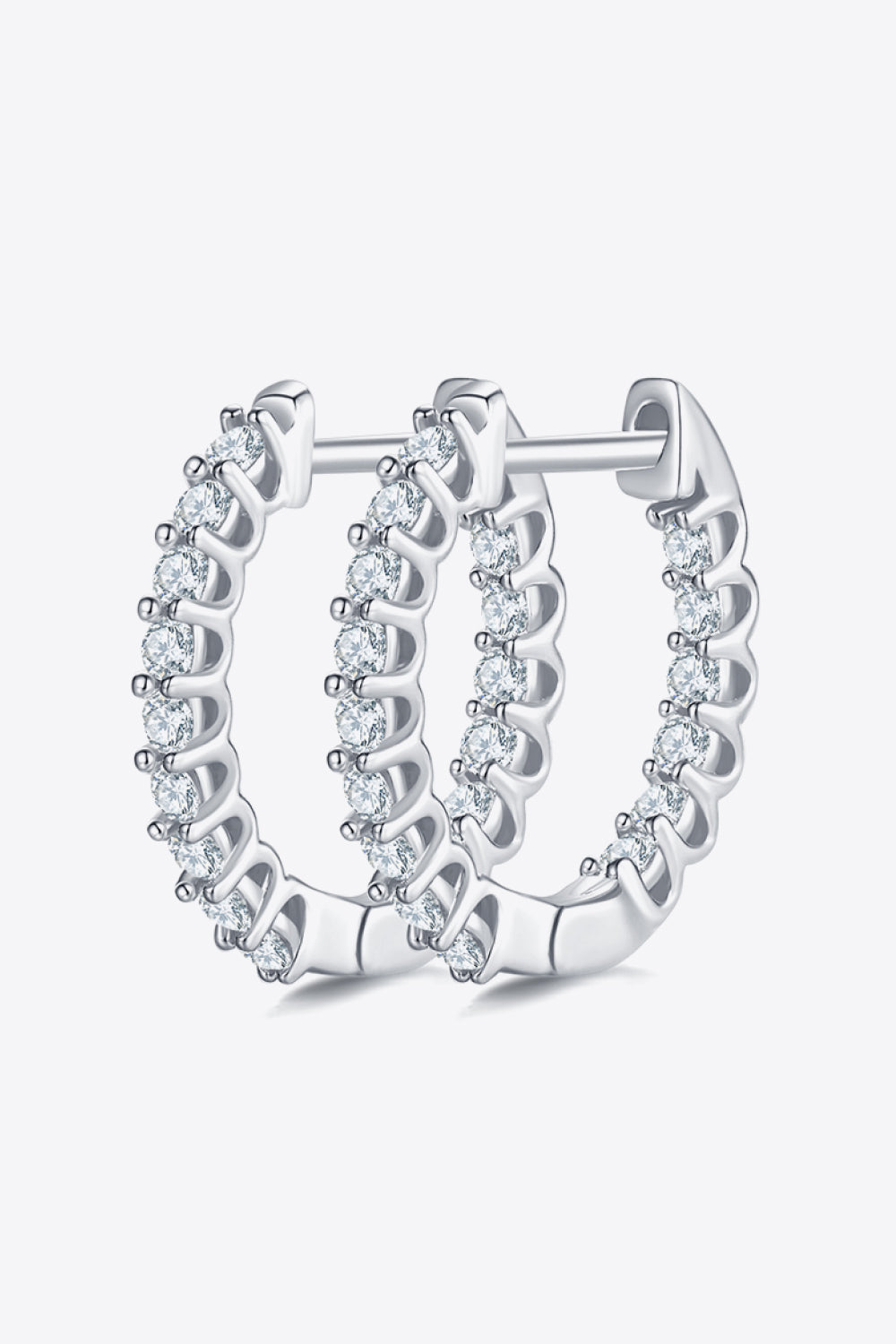 Moissanite 925 Sterling Silver Earrings - Available in Silver, Gold, and Rose Gold