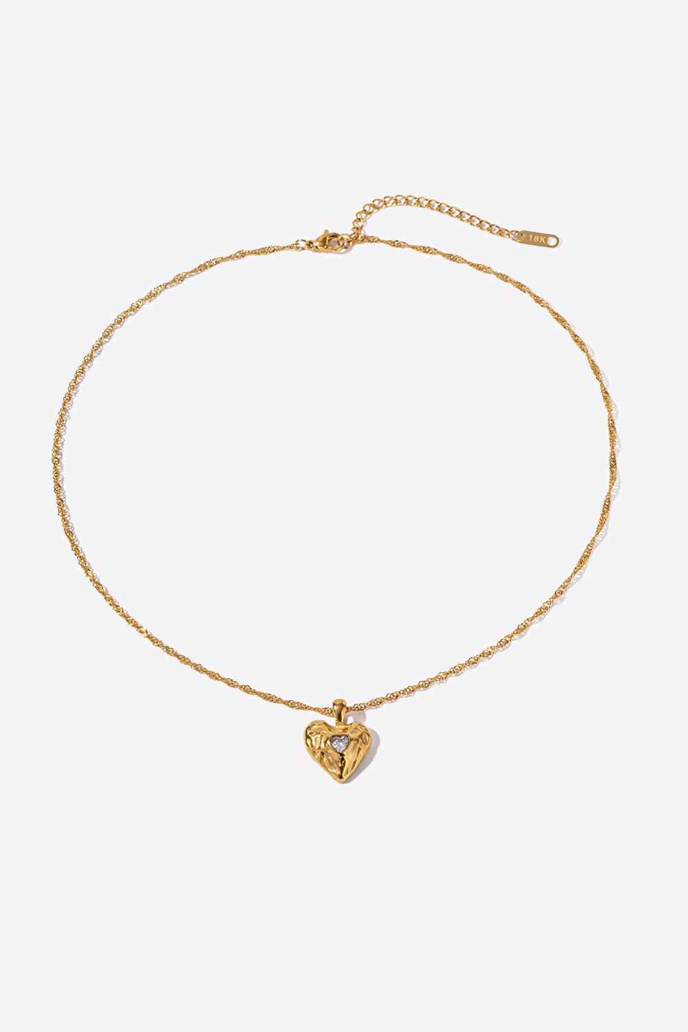 Uylees Boutique Heart Pendant Stainless Steel Necklace