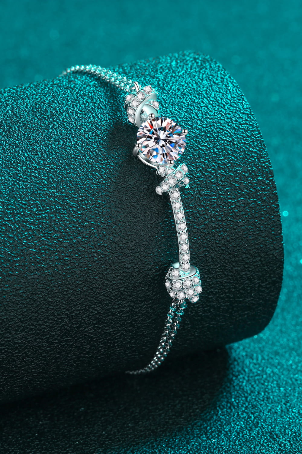 Uylees Boutique 2 Carat Moissanite 925 Sterling Silver Bracelet