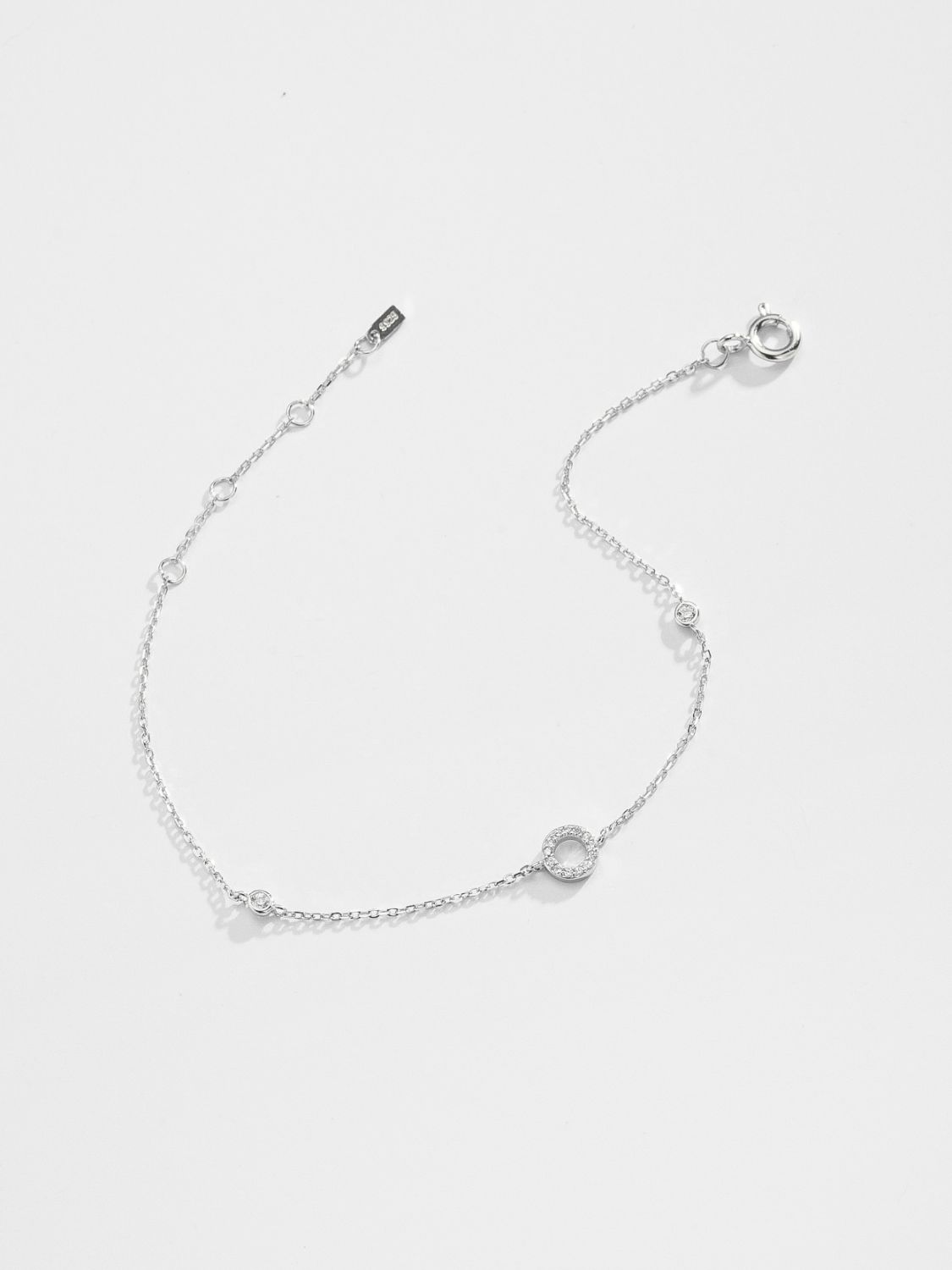 Uylees Boutique L To P Zircon 925 Sterling Silver Bracelet