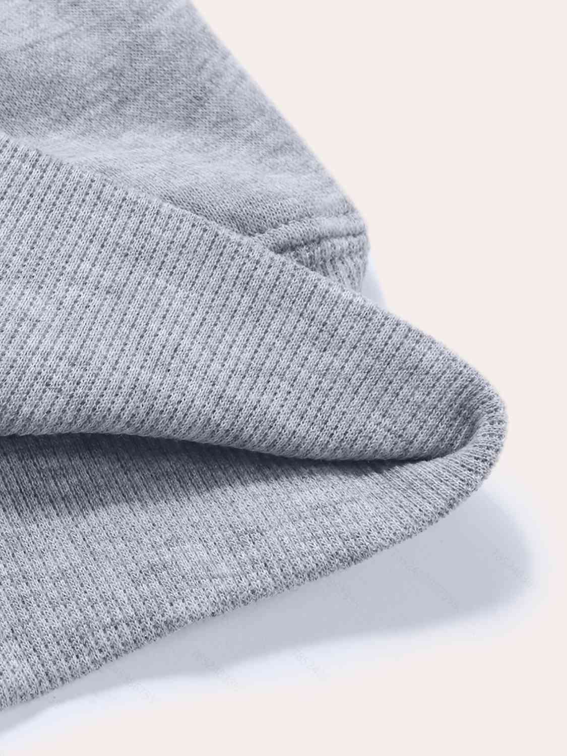 Letter Graphic Long Sleeve Hoodie - Queens, New York