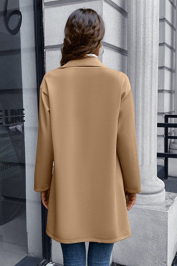 Lapel Collar Long Sleeve Blazer - Three Color Choices