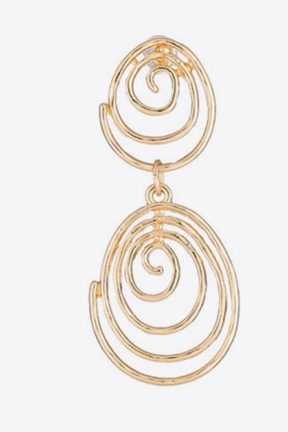 Uylee's Boutique 18K ゴールドメッキ合金スパイラル イヤリング