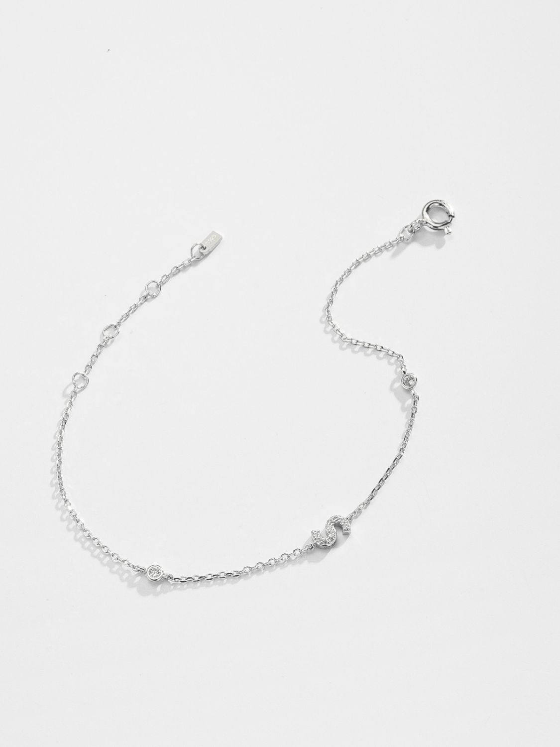Uylees Boutique Q To U Zircon 925 Sterling Silver Bracelet