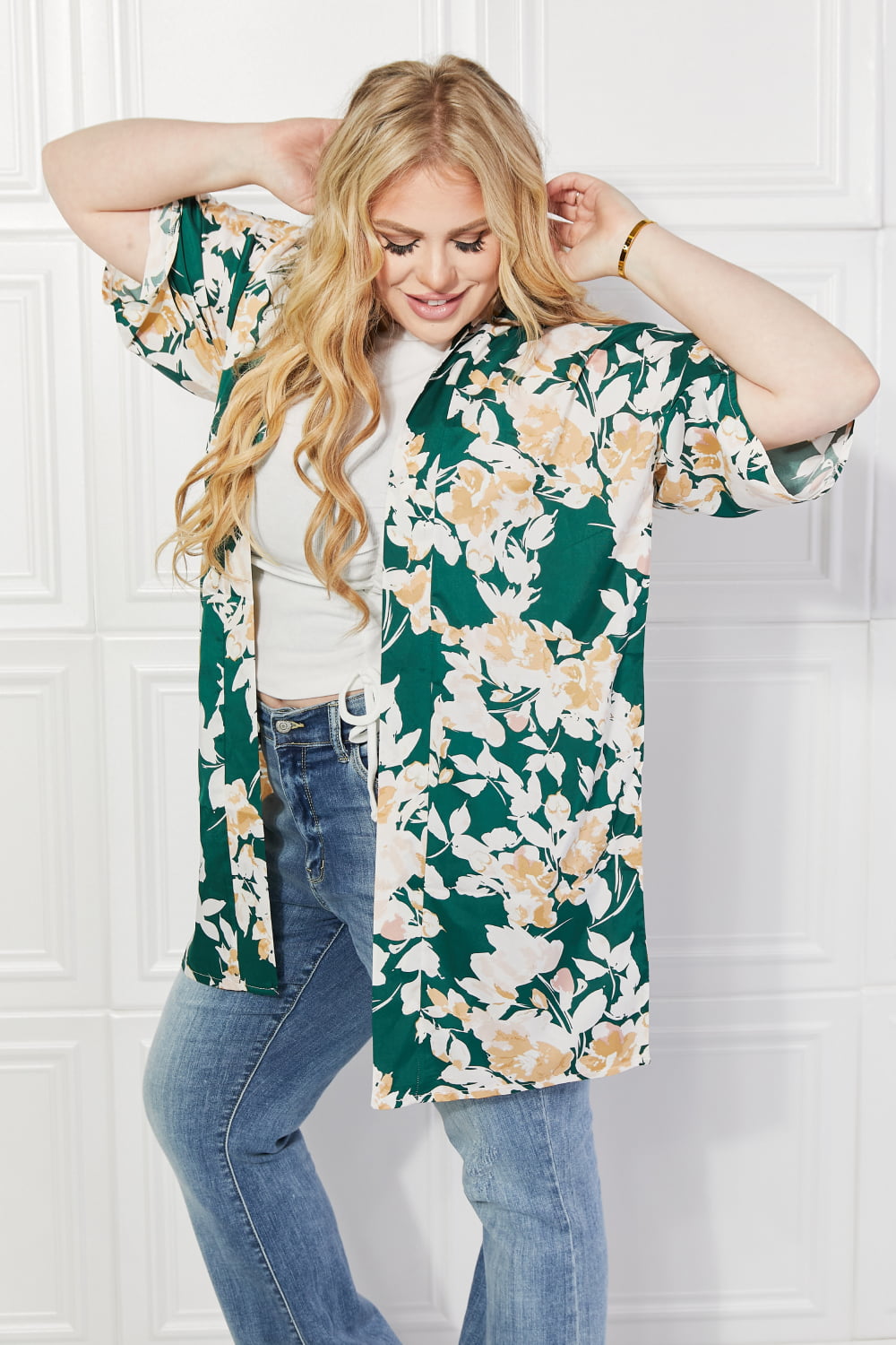 Uylee's Boutique 緑の花柄着物を育てる時間
