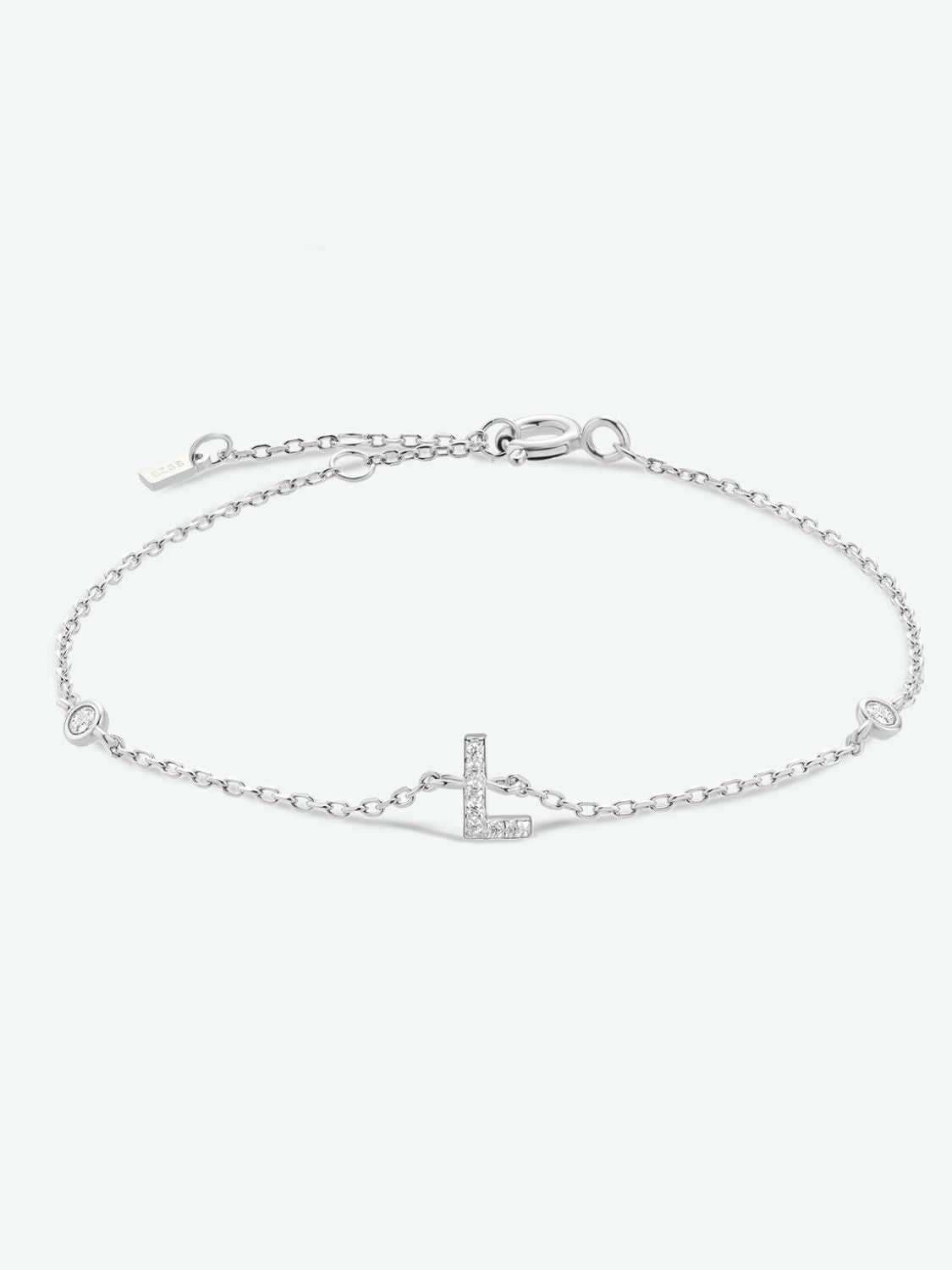 Uylees Boutique L To P Zircon 925 Sterling Silver Bracelet