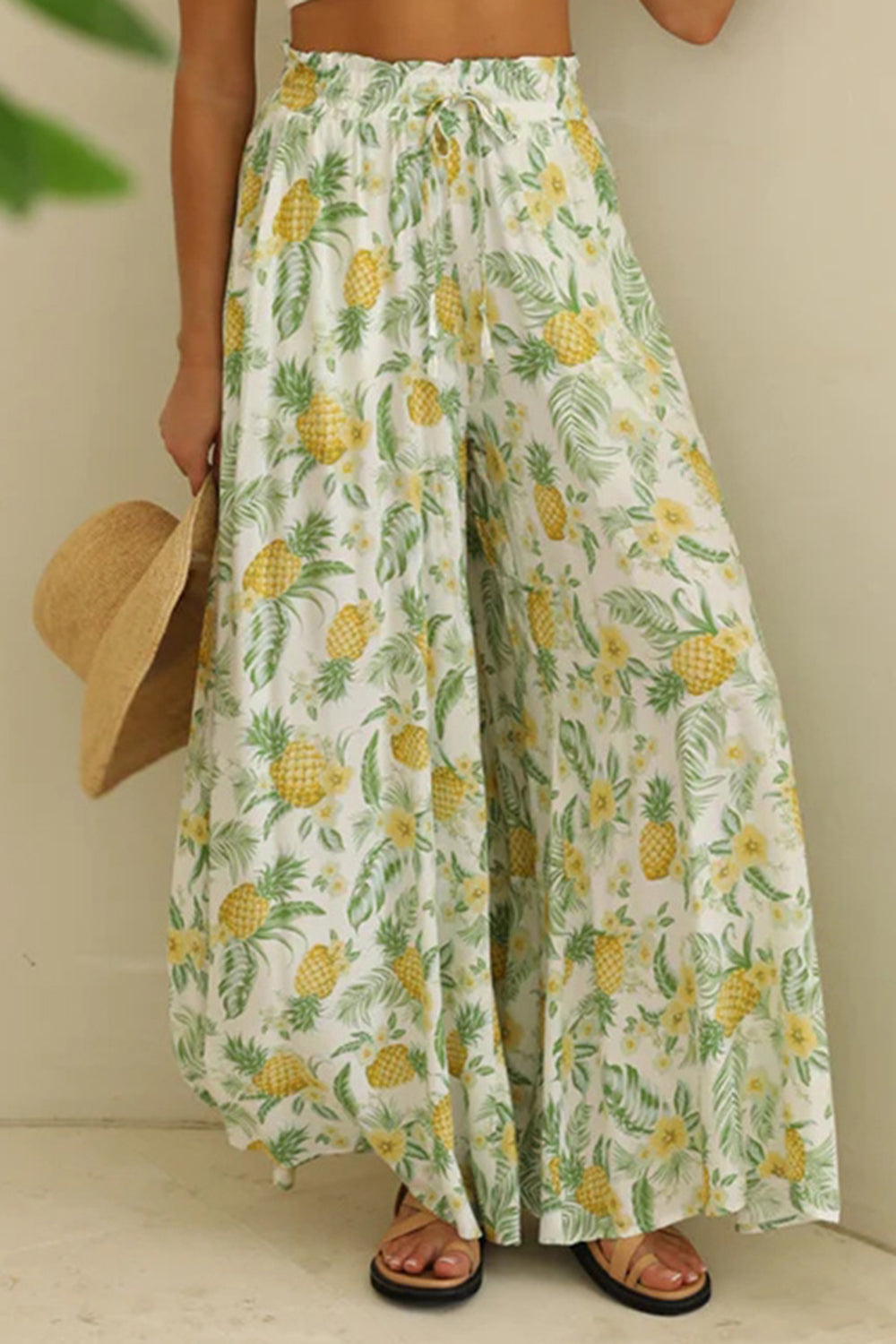 Tied Wide Leg Pants - Four Color Choices