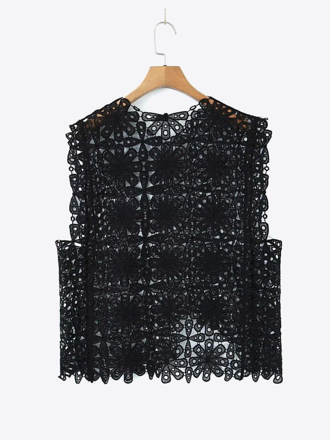 Uylee's Boutique V ネック アシンメトリー レース タンク