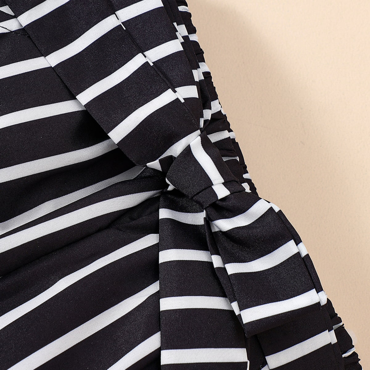 Uylee's Boutique Round Neck Butterfly Sleeve Top and Striped Pants Set