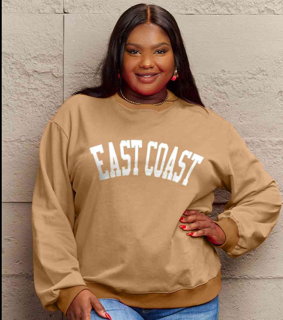 Simply Love Full Size EAST COAST Graphic Sweatshirt