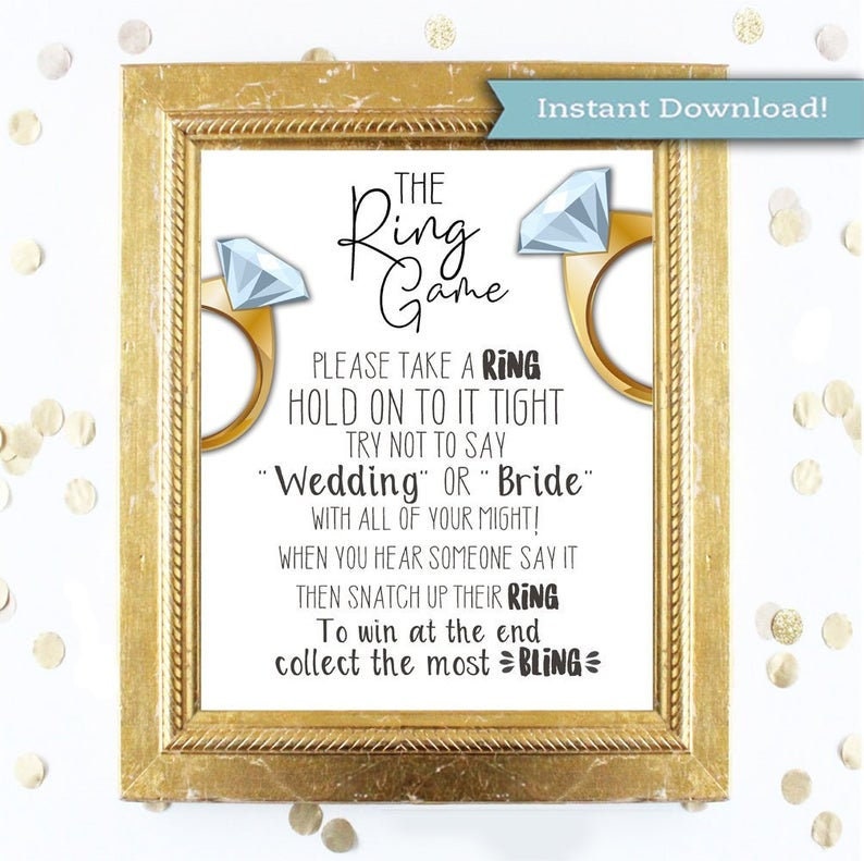 Bridal Shower Ring Game - The Ring Game