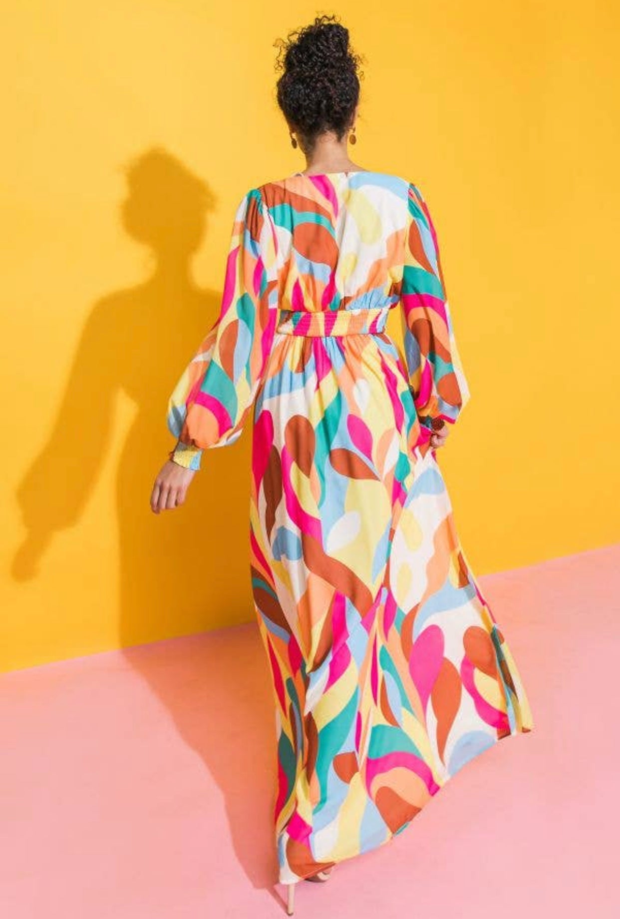 Printed Woven Maxi Dress, Sizes Small - Large