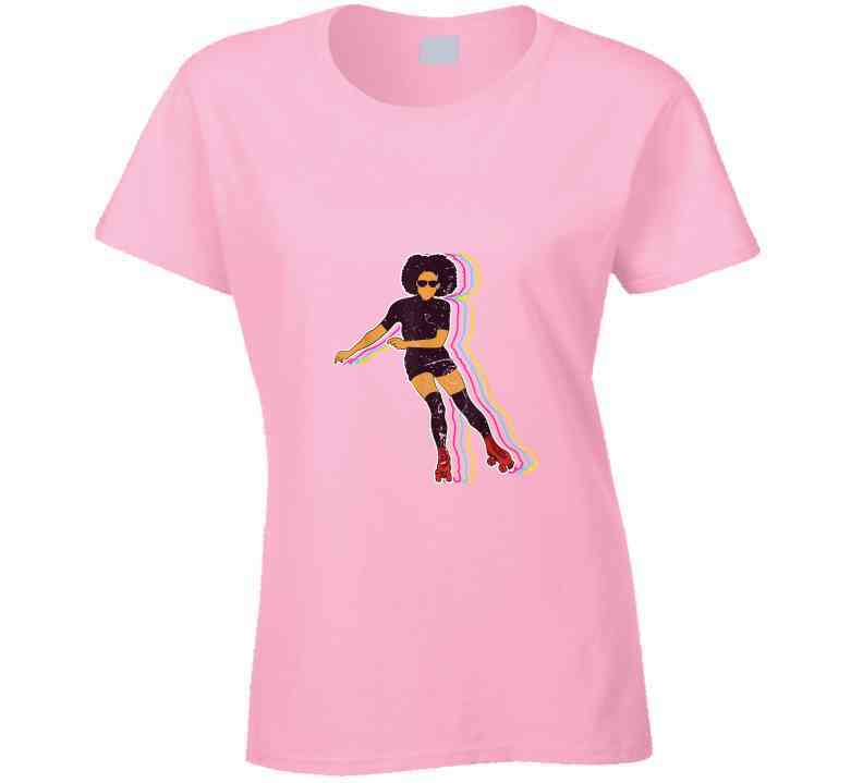 Vintage Roller Skating Ladies T Shirt and Hoodie