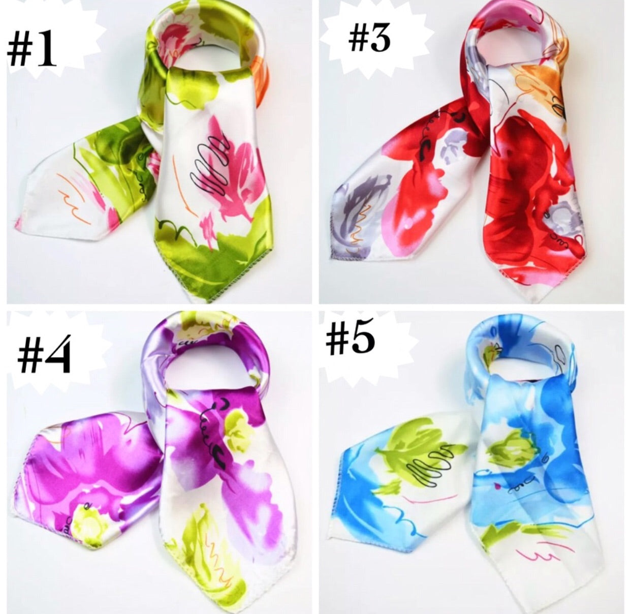 Silk Look Satin Scarf, 20 x 20