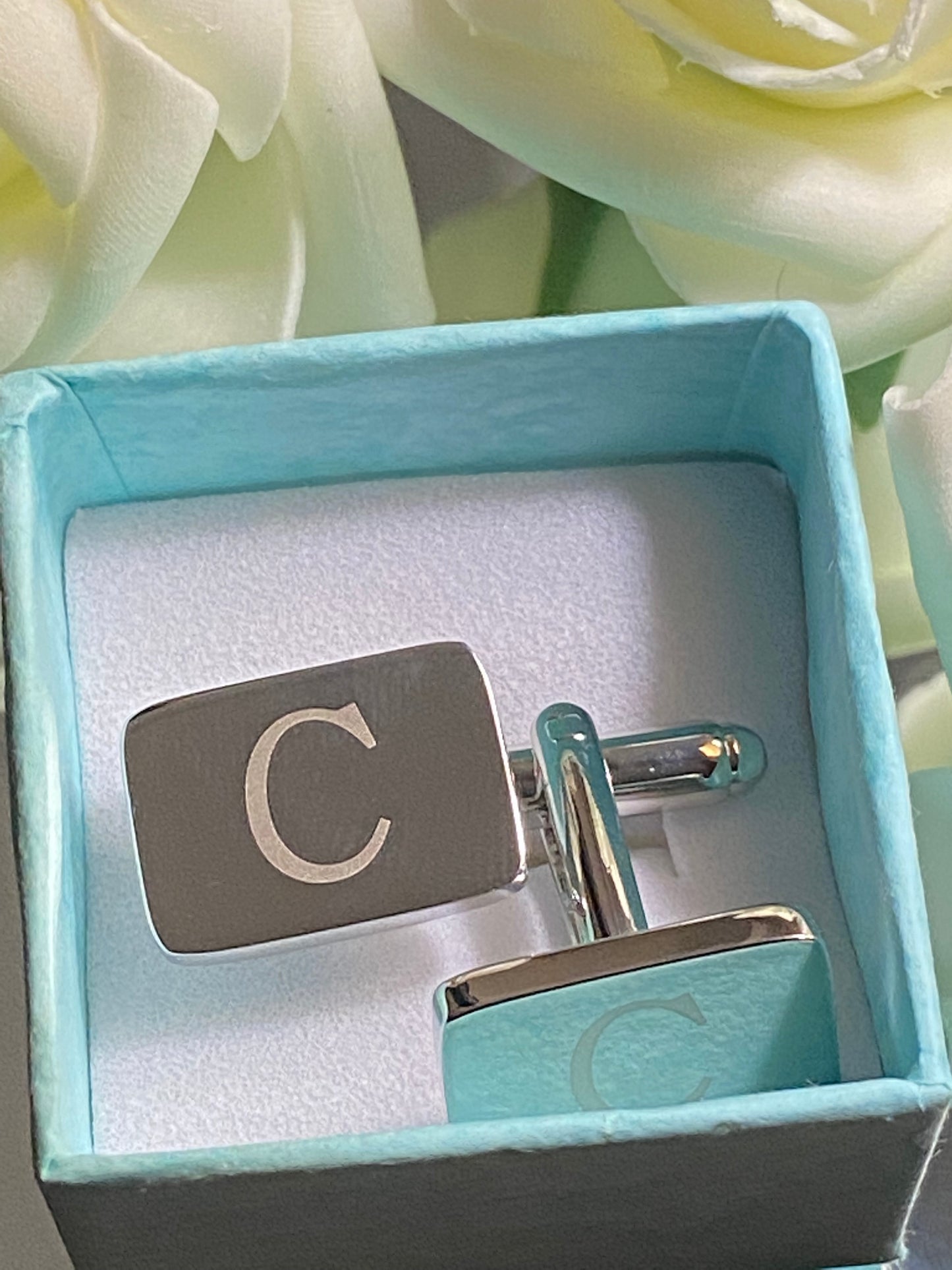 Brass Monogram Letter “C” Cufflinks