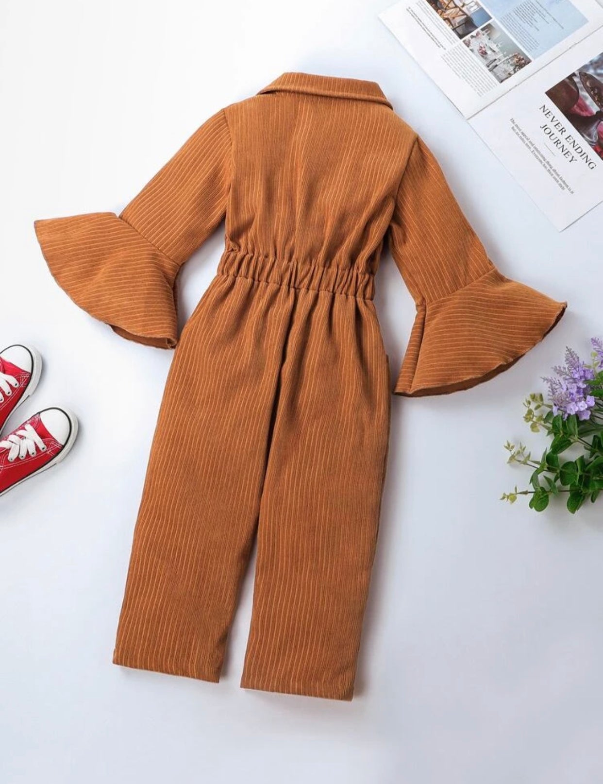 Little Girls Flounce Jumpsuit (Sizes 1 year - 8 year)