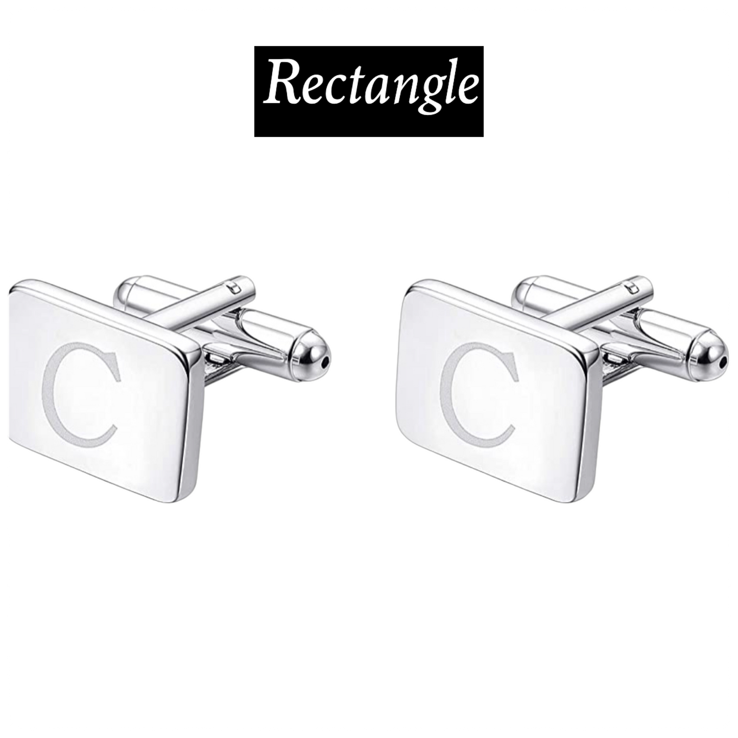 Brass Monogram Letter “C” Cufflinks