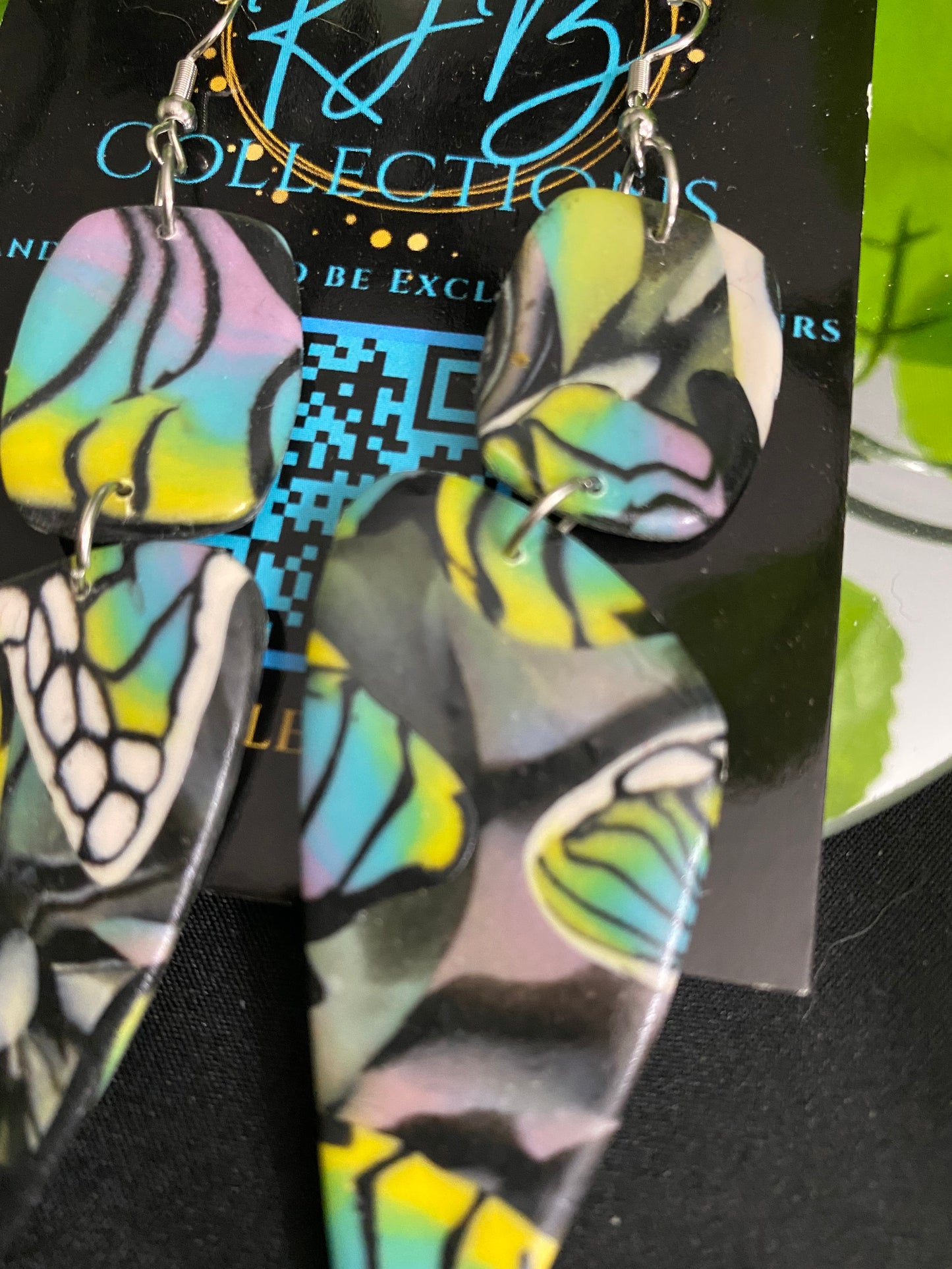 Hand Made Multi-Colored Butterfly Dangled Earrings