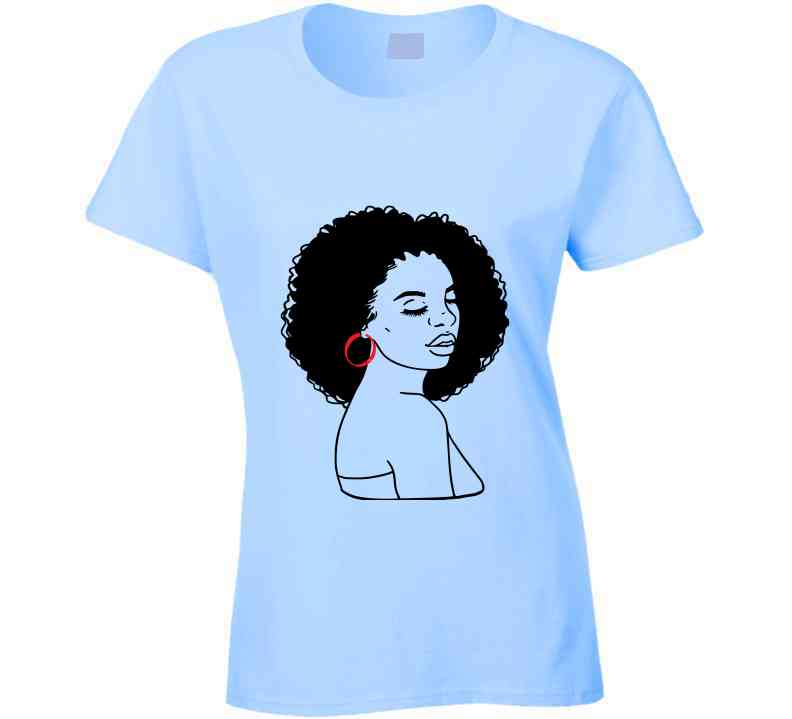 Red Earrings Ladies T Shirt