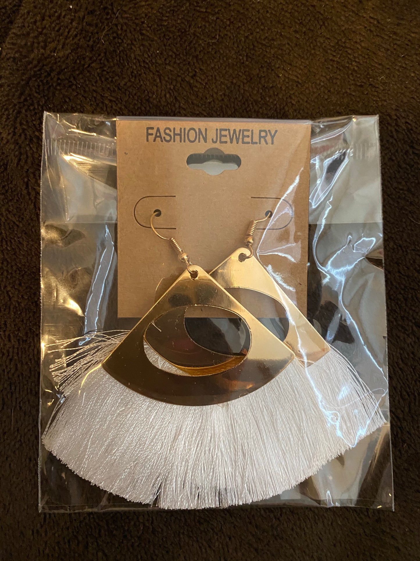 Fish Hook Pierced Tassel Fringe Earrings