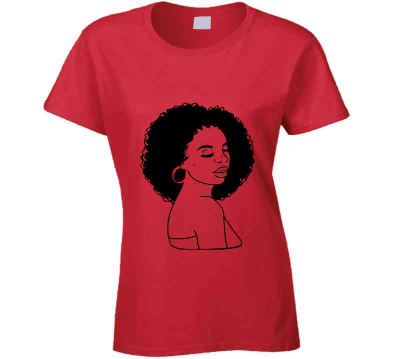 Red Earrings Ladies T Shirt