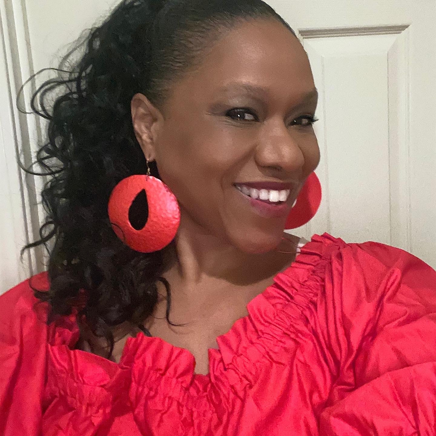 Solid Red Poplin Maxi Dress, Sizes Large - 3XLarge