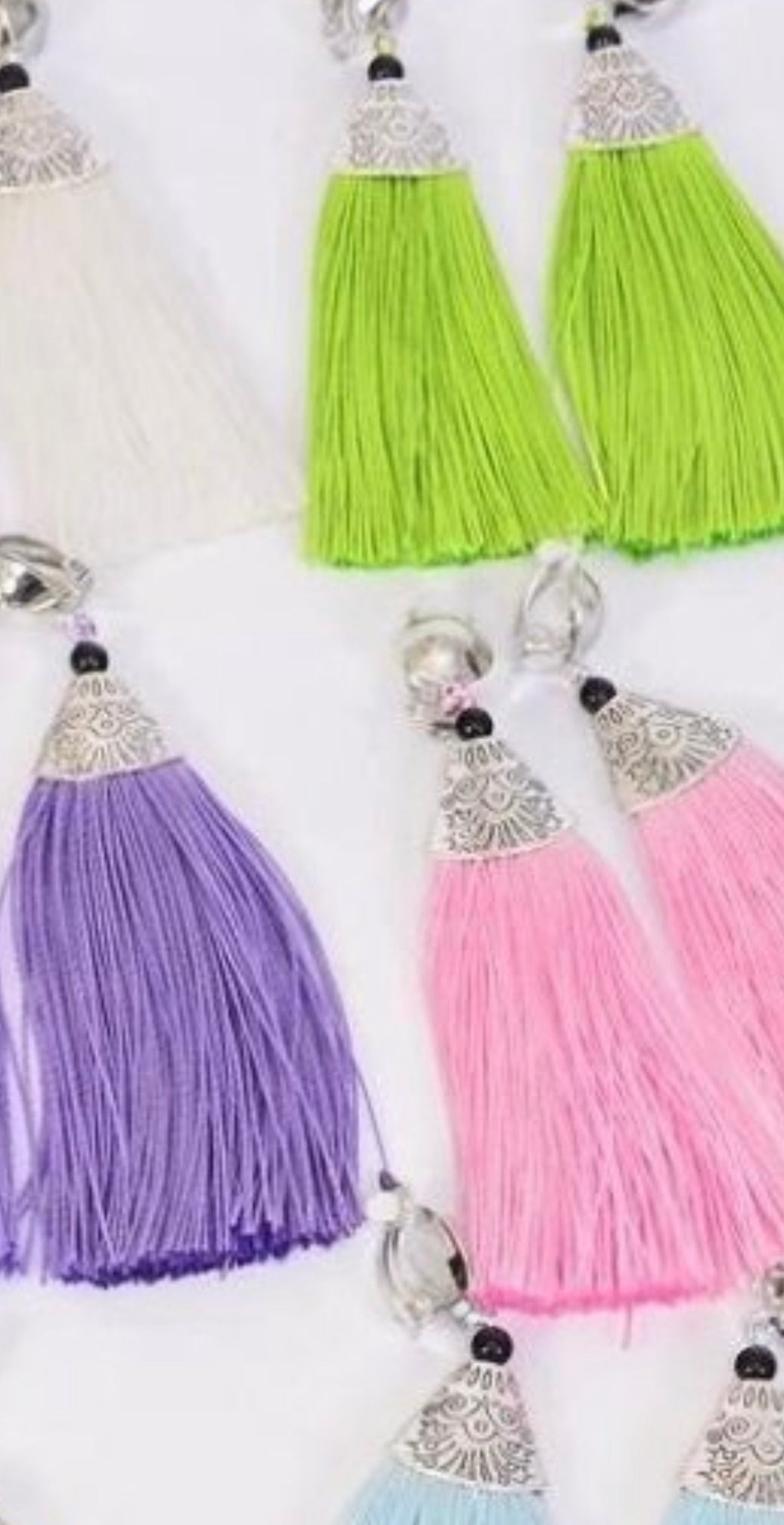 Clip-On Tassel Fringe Earrings
