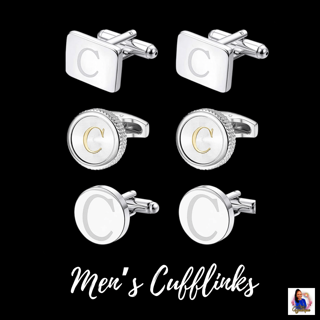 Brass Monogram Letter “C” Cufflinks
