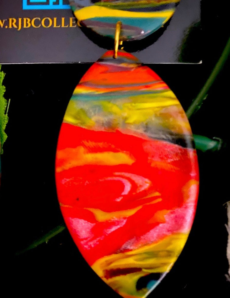 GLOW IN THE DARK Handmade Dangle Garden Greenery Earrings