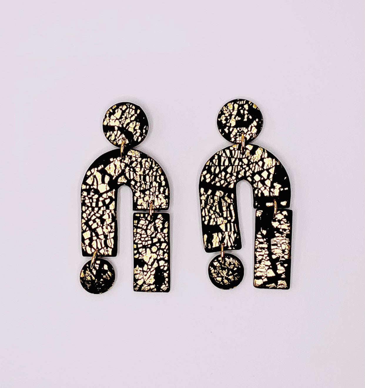 All that Glitters - Hand Made Statement Shaped Earrings