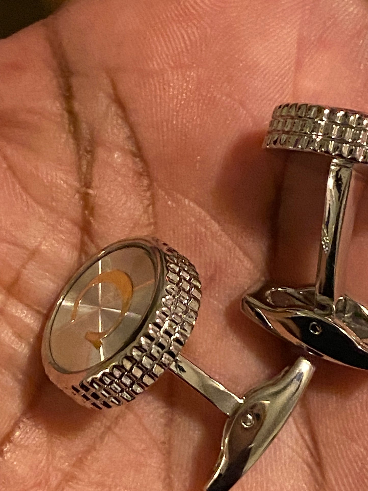 Brass Monogram Letter “C” Cufflinks