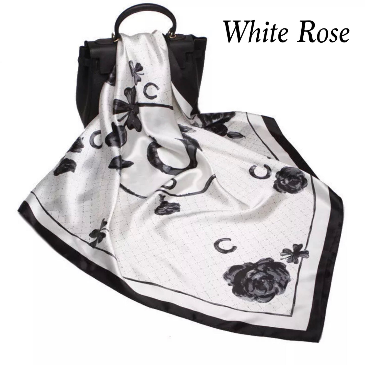 Beautiful Brand New Rose Print Silk Shawls / Scarves